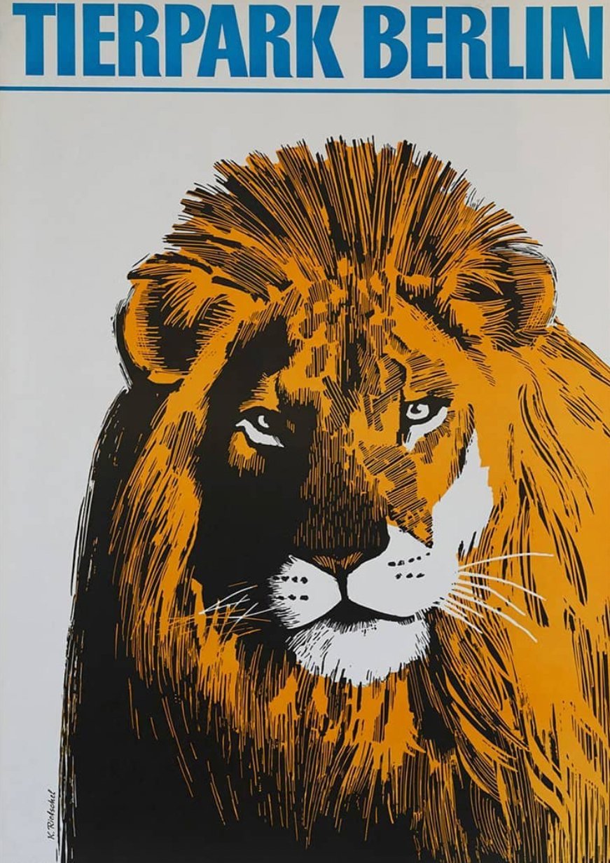 Tierparkposter Löwe | ca. 1969 - postier
