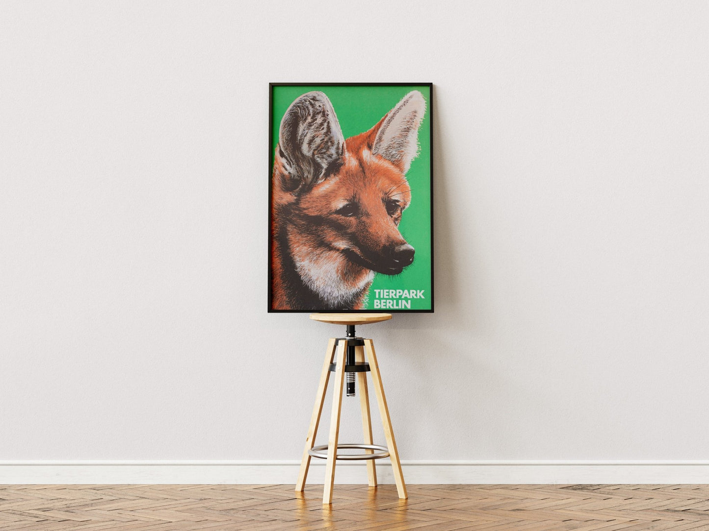 Tierparkposter Mähnenwolf | 1986 - postier