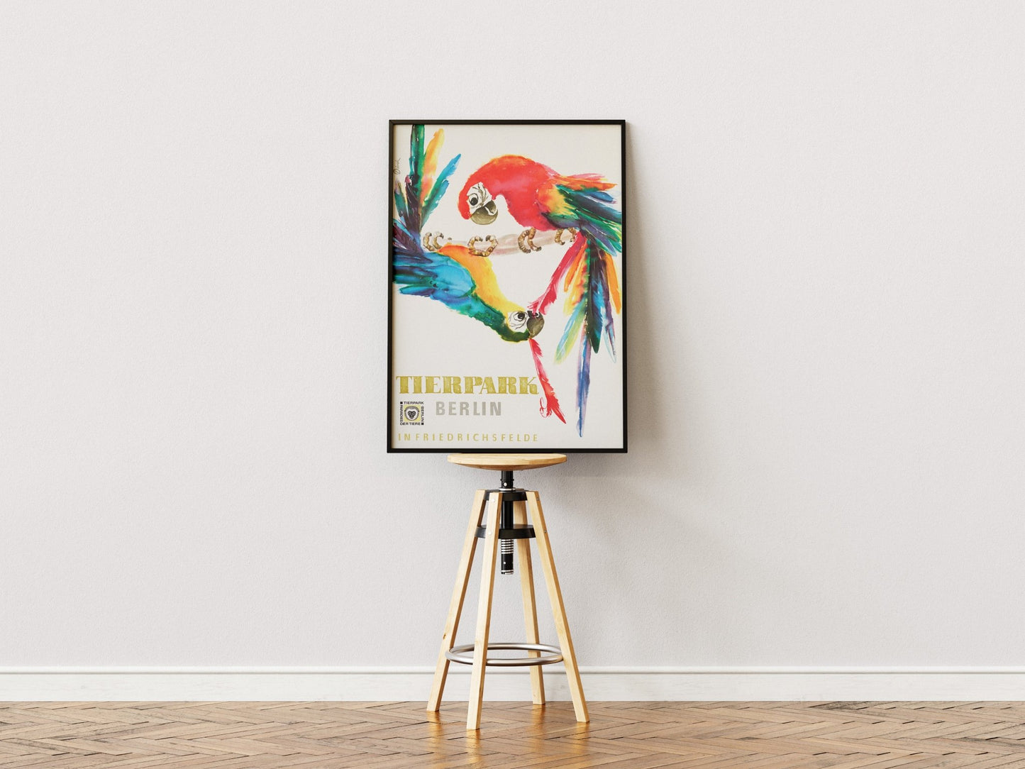 Tierparkposter Papagei | 1956 - postier