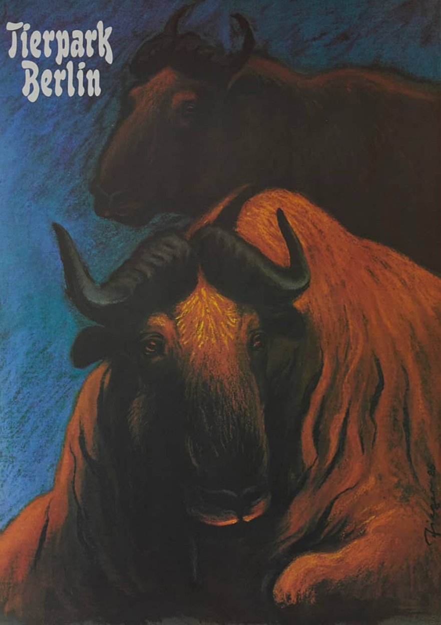 Tierparkposter Takin | 1986 - postier