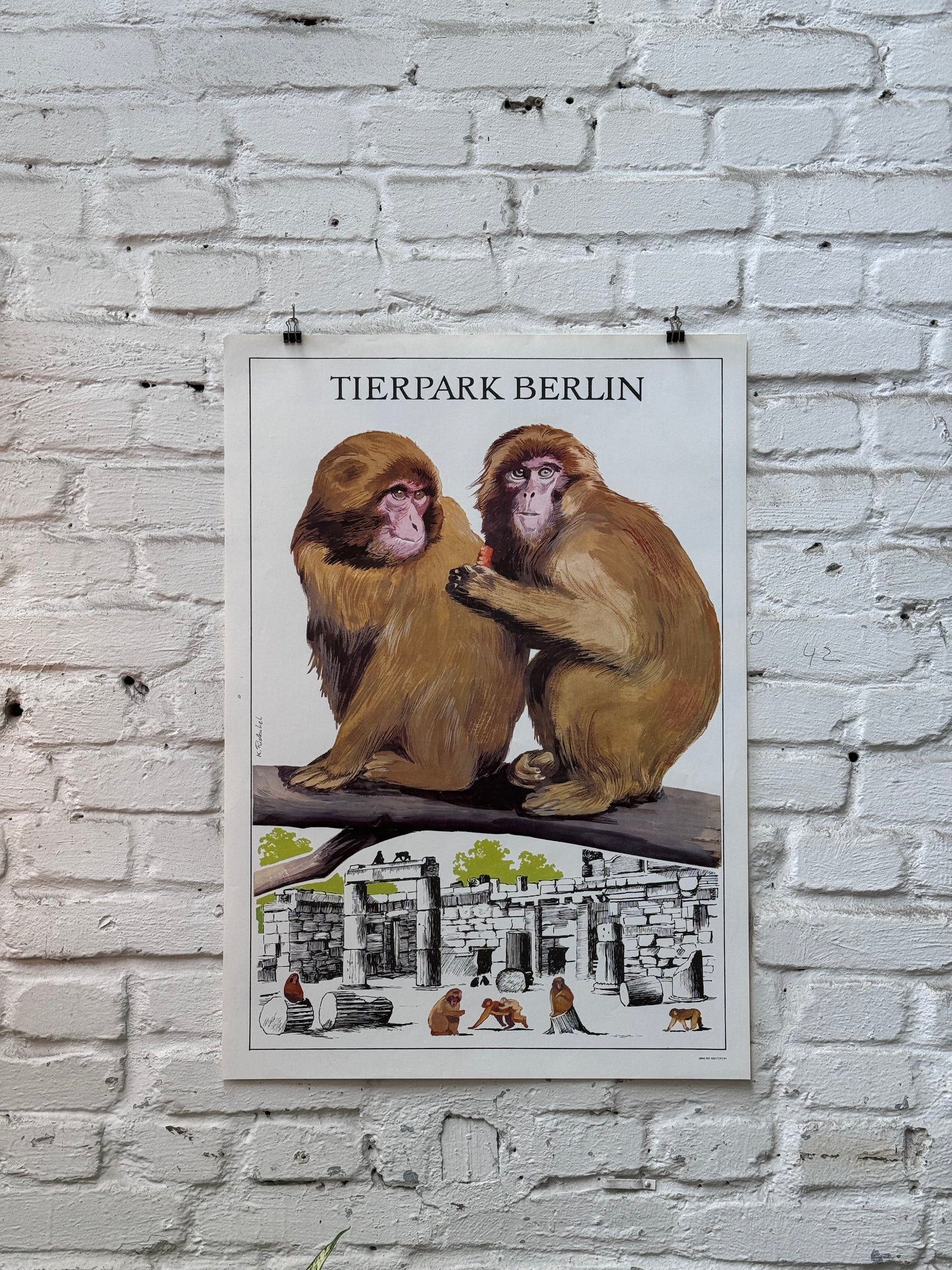 Tierparkposter Gibbons | 1970