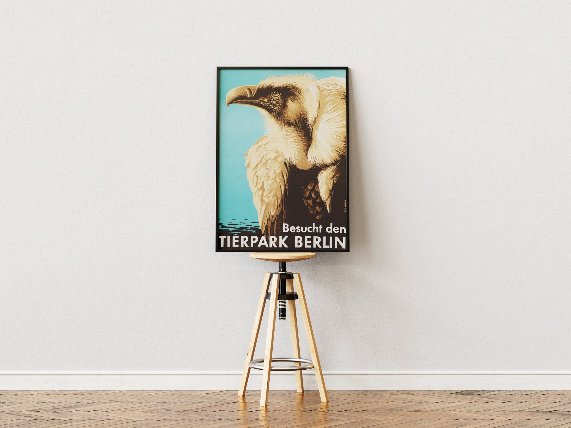 Tierparkposter Geier | 1956 - postier